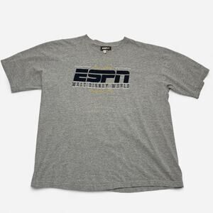 ESPN Walt Disney World Gray Graphic T-Shirt XXL Oversized